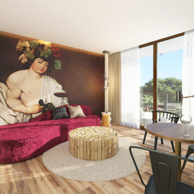 Suite "Great Bacchus". Render 3D del proyecto.