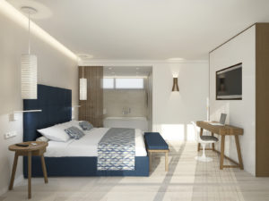 Suite tipo. Render 3D del proyecto.