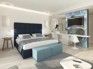 Habitación doble. Render 3D del proyecto.