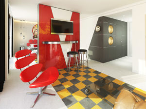 Suite "Biker Station". Render 3D del proyecto