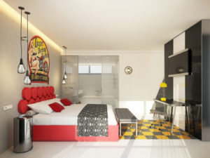 Suite "Biker Station". Render 3D del proyecto