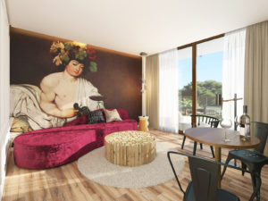 Suite "Great Bacchus". Render 3D del proyecto.