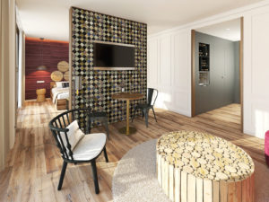 Suite "Great Bacchus". Render 3D del proyecto.